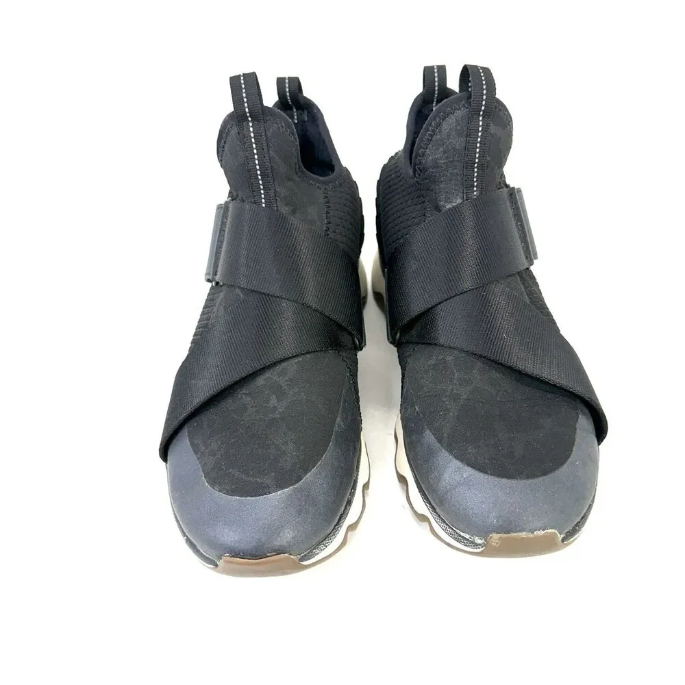 Sorel Kinetic Sneaker Shoes NL3374-010 Black Womans Size 7.5 Single Strap